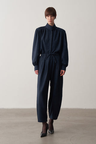 Süet Balon Kol Gömlek Pantolon Takım