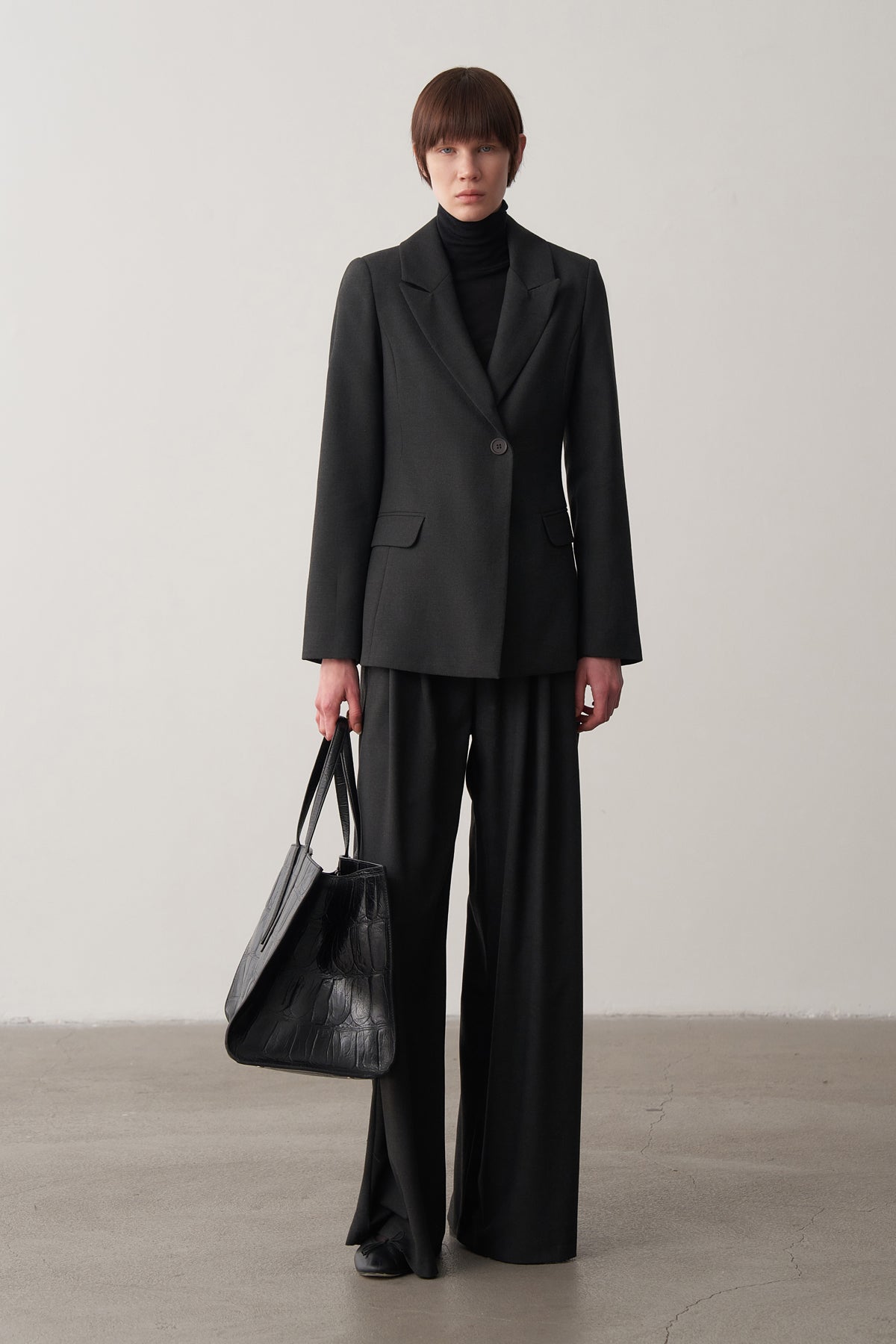 Femme Blazer Ceket Palazzo Pantolon Takım