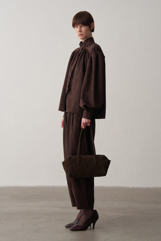 Süet Balon Kol Gömlek