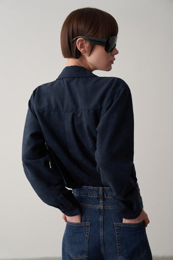 Süet Oversize Gömlek