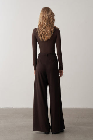 Femme Blazer Ceket Palazzo Pantolon Takım