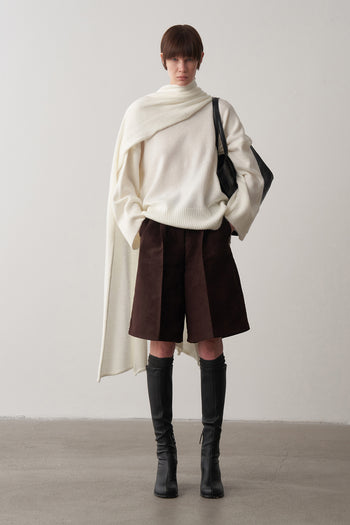 Alpaka Atkılı Oversize Kazak