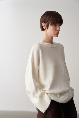 Alpaka Atkılı Oversize Kazak