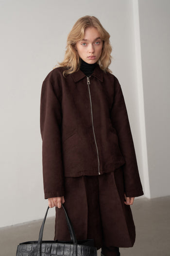 Süet Oversize Ceket