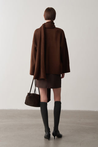 Alpaka Atkılı Oversize Kazak