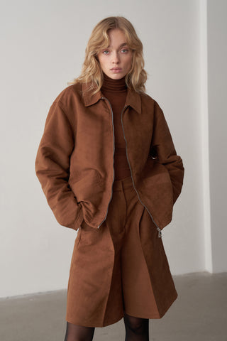 Süet Oversize Ceket