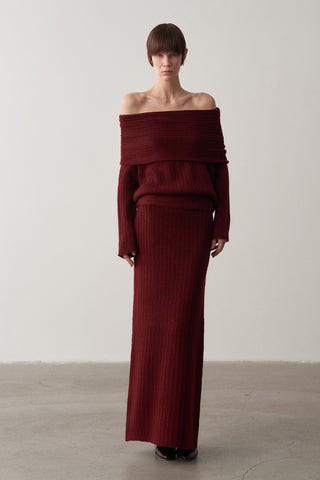 Kayık Yaka Triko Kazak