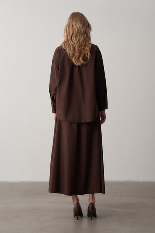 Vera Poplin Etek Gömlek Takım