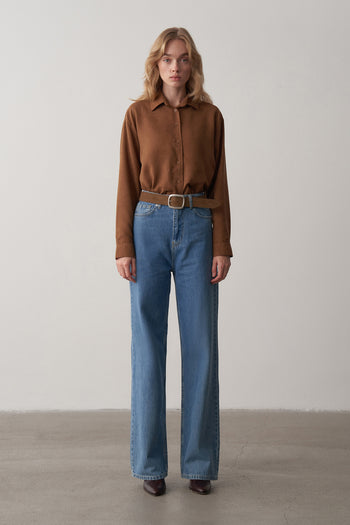 Süet Oversize Gömlek