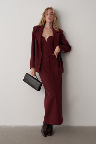 Büstiyer Ceket Etek Takım