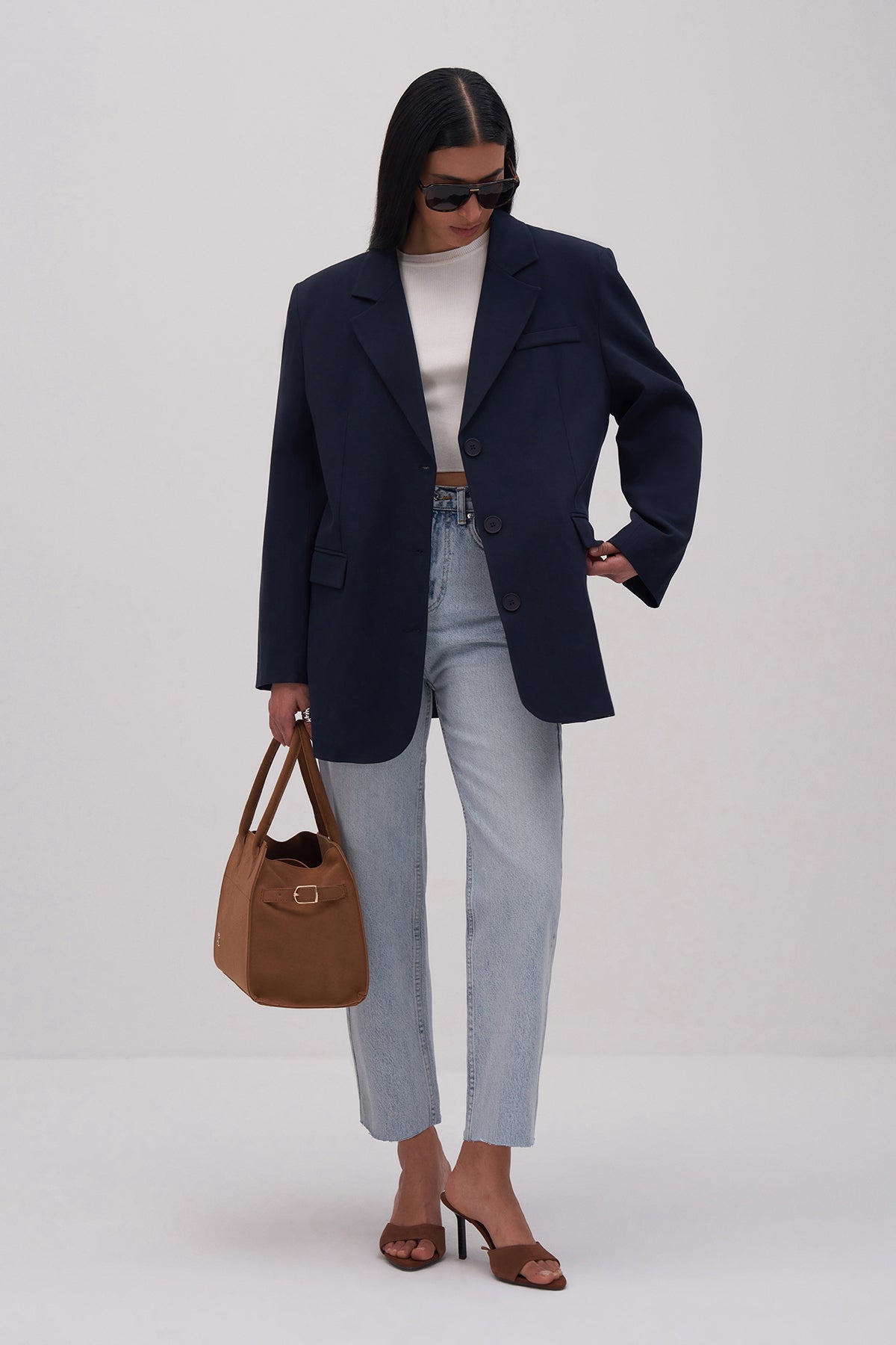 Üç Düğme Oversize Ceket