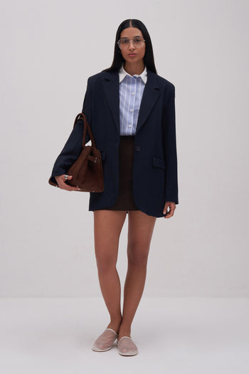 Tek Düğme Oversize Blazer Ceket