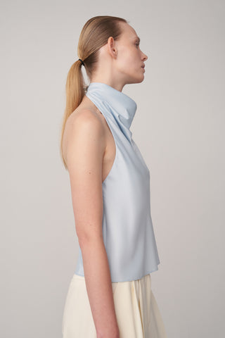 Halter Yaka Saten Bluz
