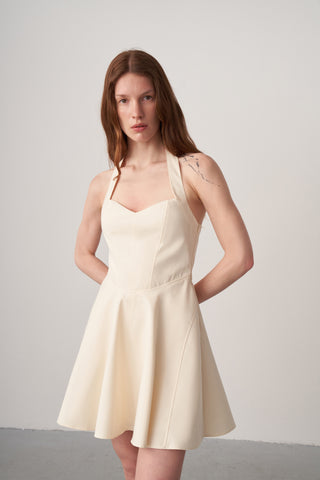 Halter Yaka Volanlı Mini Elise