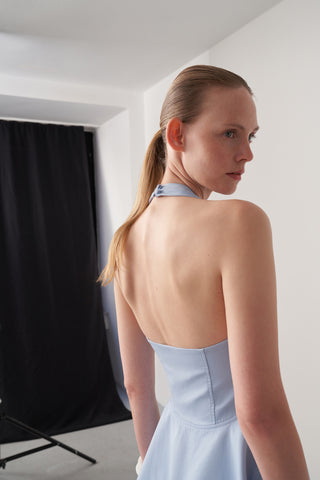 Halter Yaka Volanlı Mini Elise