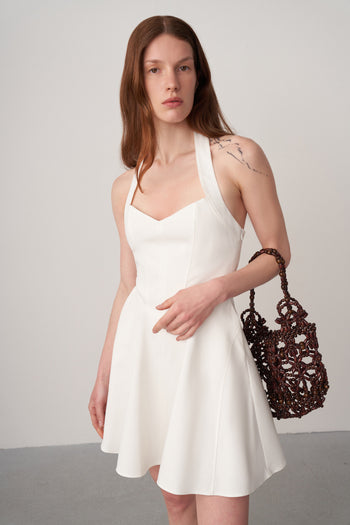 Halter Yaka Volanlı Mini Elise