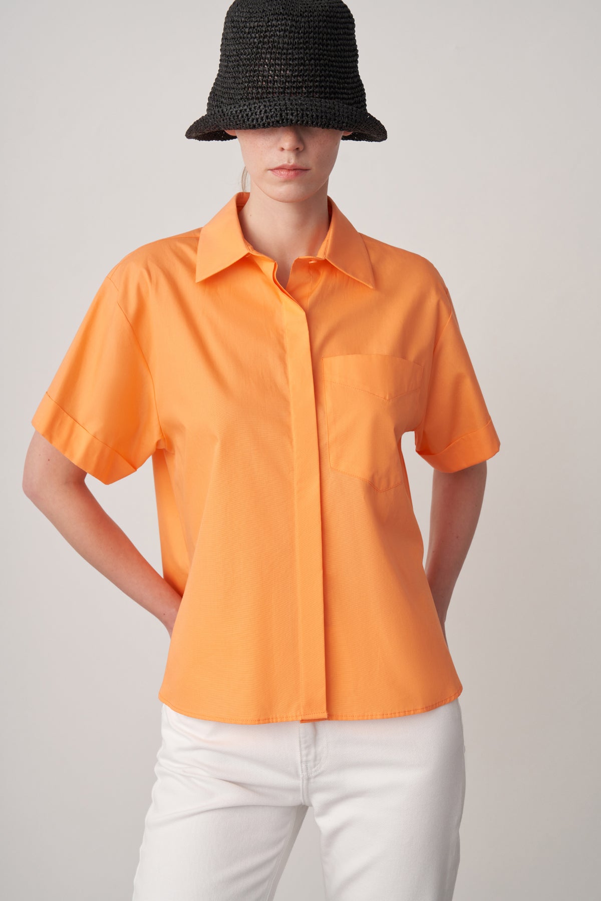 Kısa Kollu Oversize Gömlek