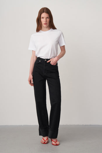 Mathilda Katlı Paça Wide Leg Jean