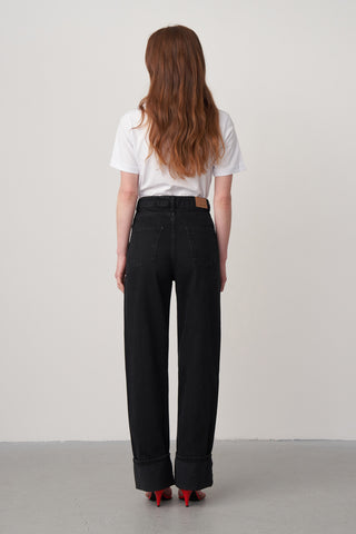 Mathilda Katlı Paça Wide Leg Jean