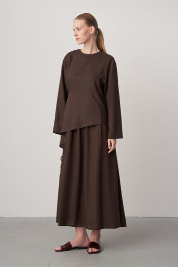 Keten Maxi Elbise