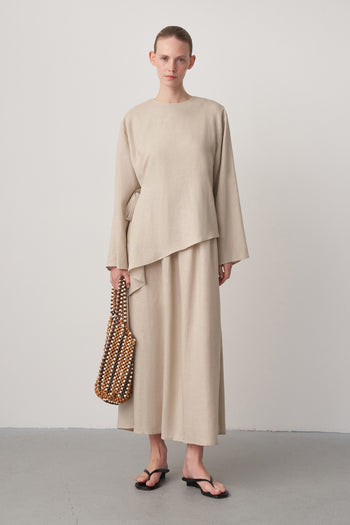 Keten Maxi Elbise